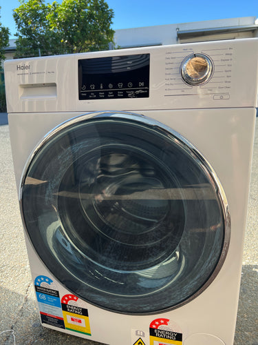 Factory second Haier HWD8040BW1 8kg/4kg Front Load Washer & Dryer Combo - Second Hand Appliances Geebung